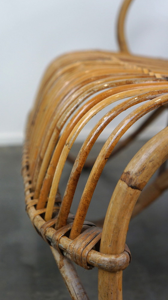 Image 1 of Vintage rattan Belse 8, Dutch Design, 1950, 2 seater sofa