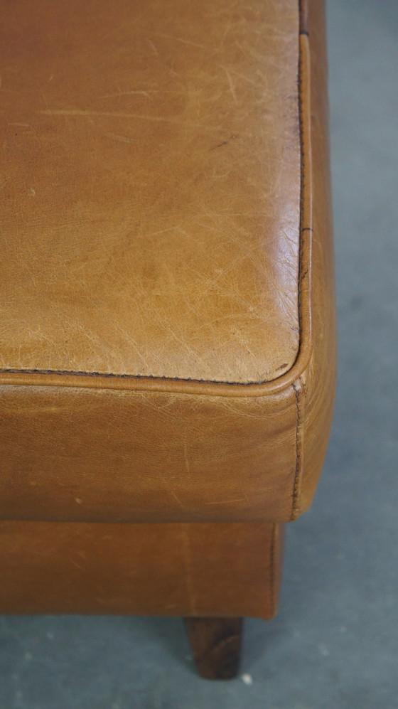 Image 1 of Large Beef Leather Hocker