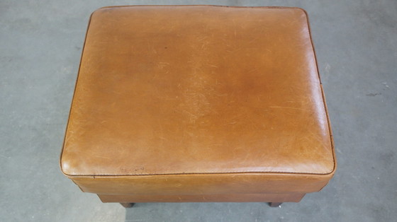 Image 1 of Large Beef Leather Hocker