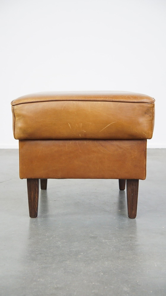 Image 1 of Large Beef Leather Hocker