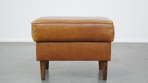 Large Beef Leather Hocker