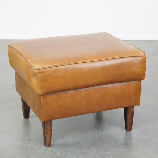 Large Beef Leather Hocker