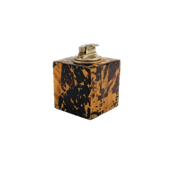 Image 1 of Set per fumatori vintage in legno e ottone, Italia 1970