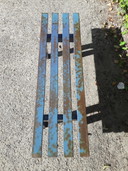Metal hall bench 100 cm long 29 cm high