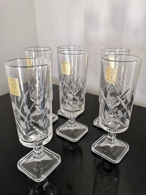 6 New Champagne Flutes