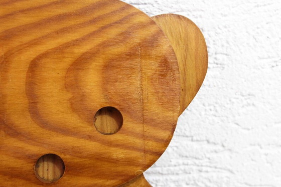 Image 1 of Bear Double coat hook in solid pine 1980