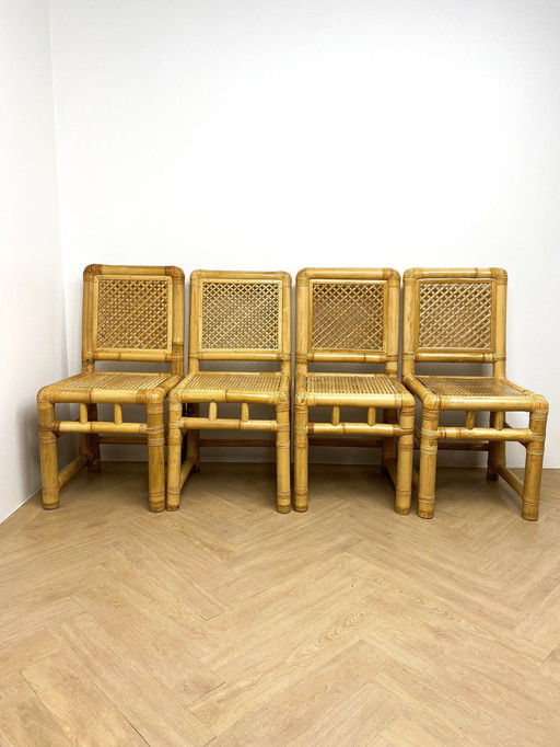 Bamboo Dining Corner With Dining Table And Four Chairs