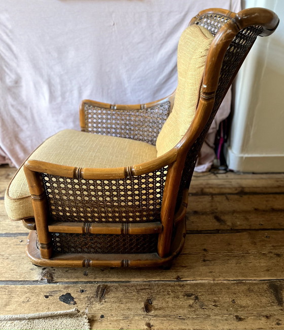 Image 1 of Giorgetti Armchair / Ear Armchair With Wheels