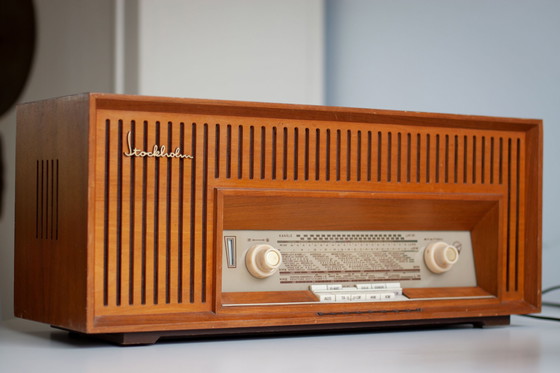 Image 1 of Radio vintage Stockholm 21150 AM/Fm in legno, metà anni '60