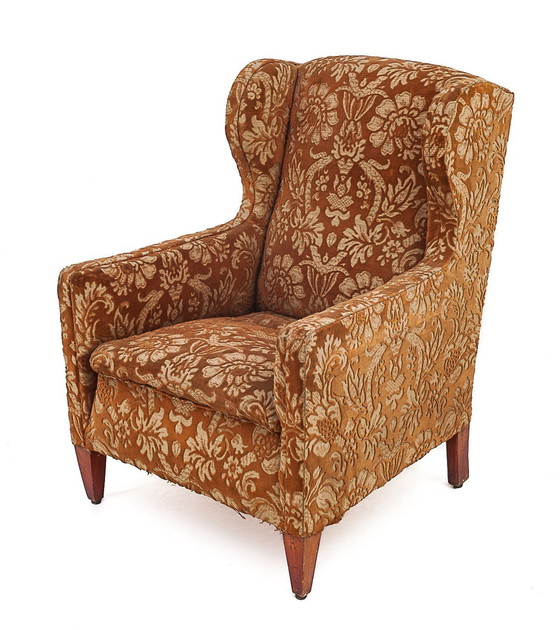 Image 1 of Silk Velvet Armchair, 1900