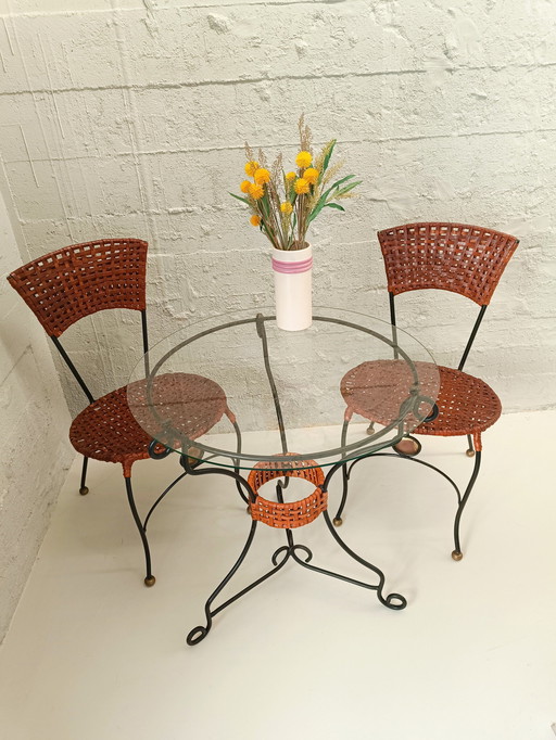 Charming Bistro Set With Table And 2 Chairs.