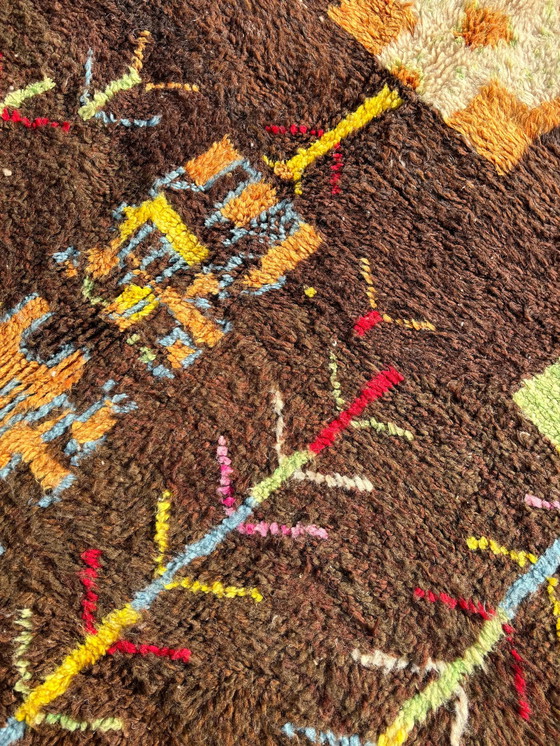 Image 1 of Tapis berbère moderne marocain en laine Beni