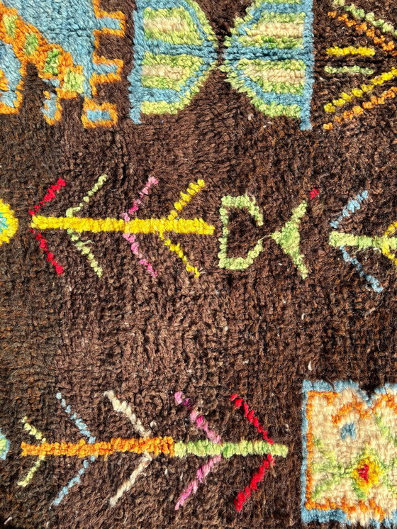 Image 1 of Tapis berbère moderne marocain en laine Beni