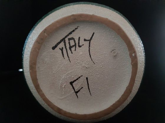 Image 1 of Italian Sgraffito Vase, Decorated With Fantasy Sea Creatures, Fratelli Fanciullacci, Design Suspected Aldo Londi