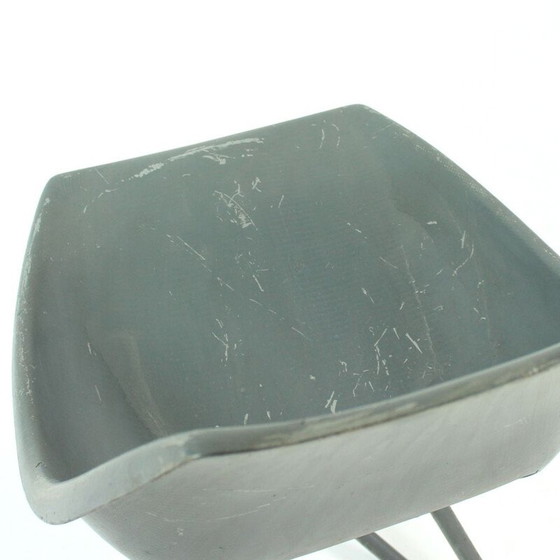 Image 1 of Vintage tramway chairs in fibreglass and grey metal by Miroslav Navratil 1960
