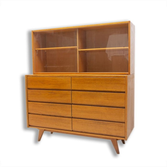 Image 1 of Vintage oak wood bookcase "U-453" by Jiří Jiroutek for Interier Praha, Czech 1960