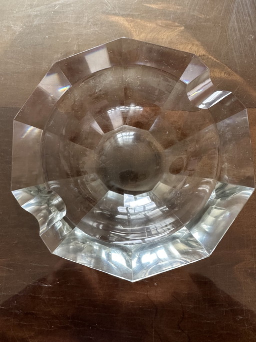 Baccarat Crystal Diamond Ashtray - Art-Deco Period