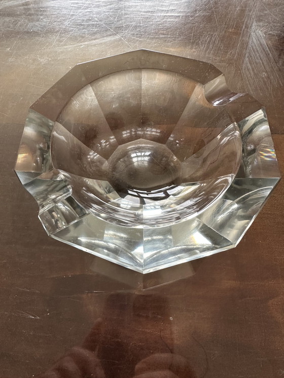 Image 1 of Baccarat Crystal Diamond Ashtray - Art-Deco Period