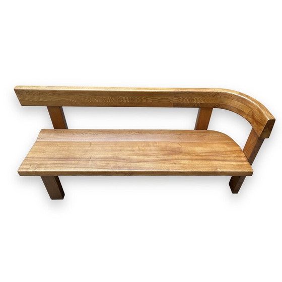 Image 1 of Vintage S35 elm bench by Pierre Chapo, 1970