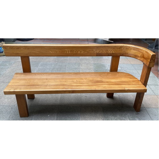 Image 1 of Vintage S35 elm bench by Pierre Chapo, 1970