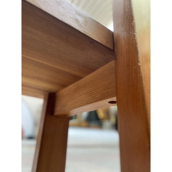 Image 1 of Vintage S35 elm bench by Pierre Chapo, 1970