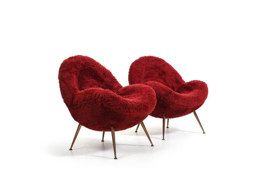 Image 1 of Pair Of Easy Chairs By Fritz Neth For Correcta 1955