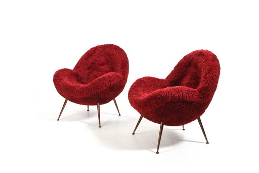 Pair Of Easy Chairs By Fritz Neth For Correcta 1955