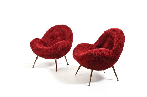 Image 1 of Pair Of Easy Chairs By Fritz Neth For Correcta 1955