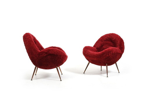 Pair Of Easy Chairs By Fritz Neth For Correcta 1955