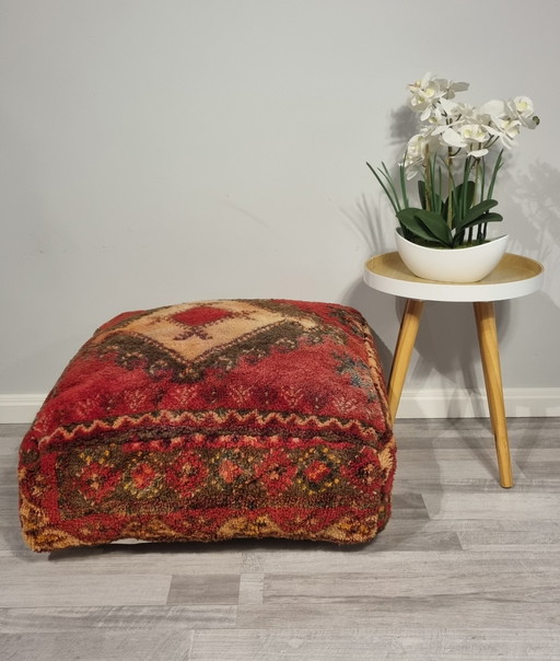 Kilim Berber Pouf, Moroccan Pouf