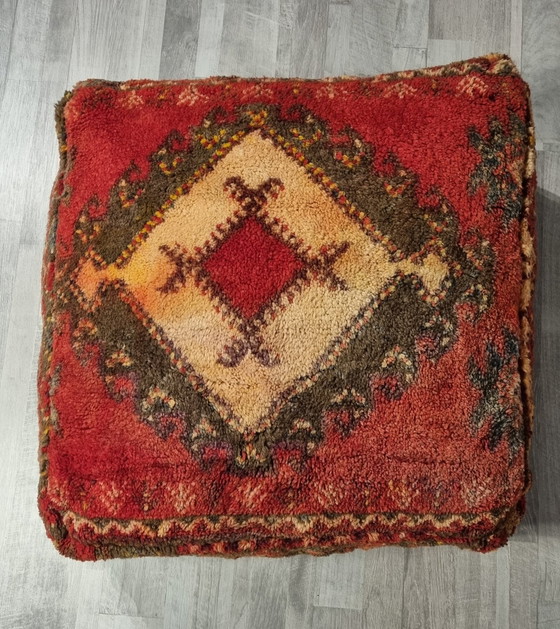 Image 1 of Kilim Berber Pouf, Moroccan Pouf