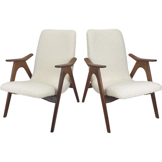 Image 1 of Pair of vintage teak armchairs by Louis van Teeffelen for Wébé, Netherlands 1960