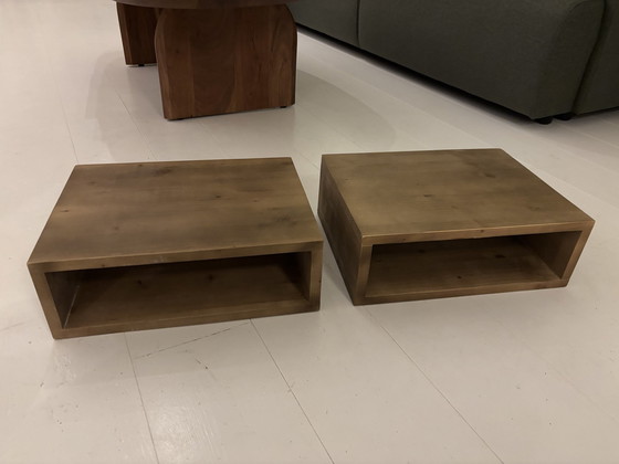 Image 1 of Set Of Floating Wooden Nightstands