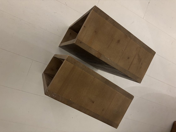 Image 1 of Set Of Floating Wooden Nightstands