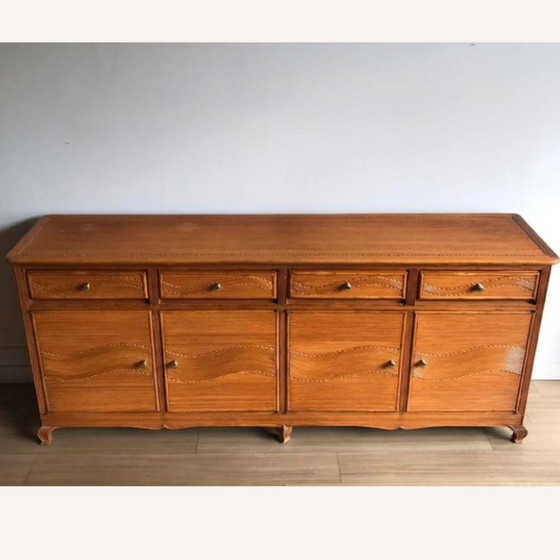 Image 1 of Split Reed Rattan Wicker Sideboard