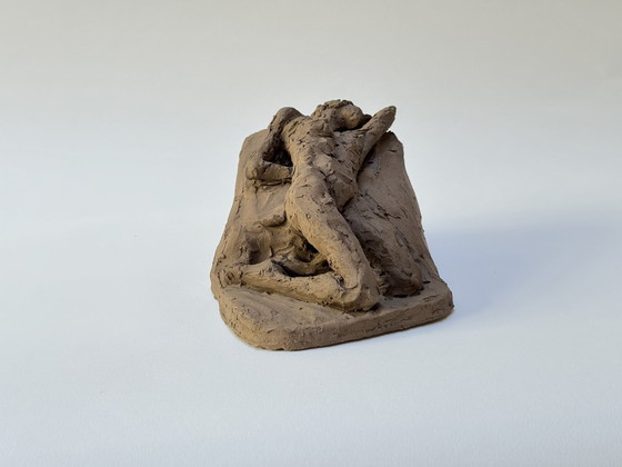 Image 1 of Terracotta Sculpture - A Laying Naked Woman - Yolande Ide (1931)