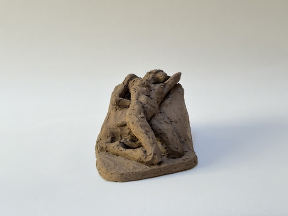 Image 1 of Terracotta Sculpture - A Laying Naked Woman - Yolande Ide (1931)