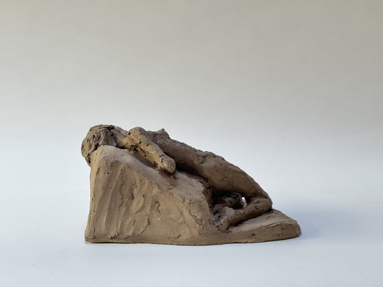 Image 1 of Terracotta Sculpture - A Laying Naked Woman - Yolande Ide (1931)