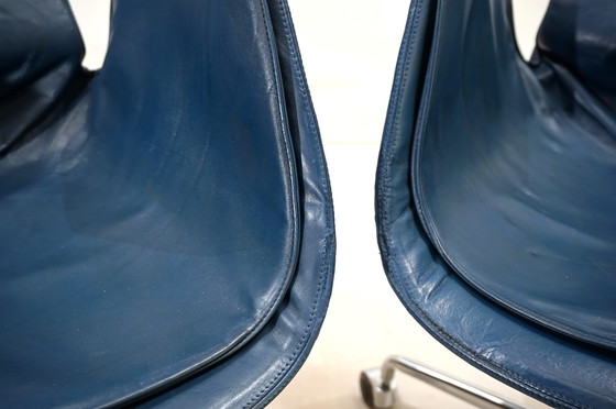 Image 1 of Set Of 2 Kill International 6727 Leather Office Chairs By Fabricius & Kastholm