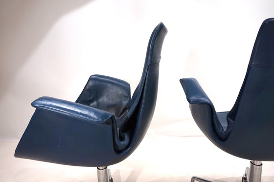 Image 1 of Set Of 2 Kill International 6727 Leather Office Chairs By Fabricius & Kastholm