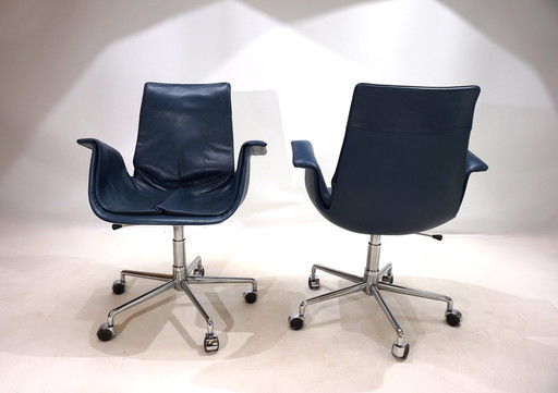 Set Of 2 Kill International 6727 Leather Office Chairs By Fabricius & Kastholm