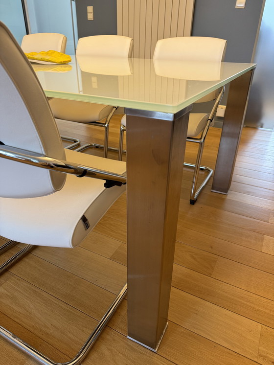 Image 1 of Sumisura Dining Table In Glass And Inox