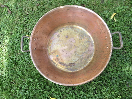 Image 1 of Bassine À Confiture En Cuivre, France, Années 30 40