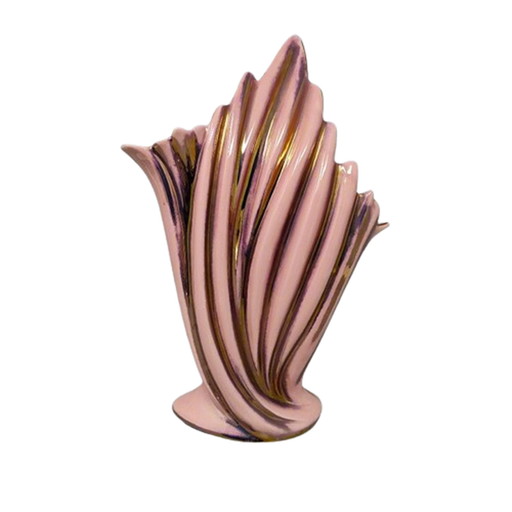 Étonnant vase rose et or des années 1960 par SICAS, édition limitée. Fabriqué en Italie