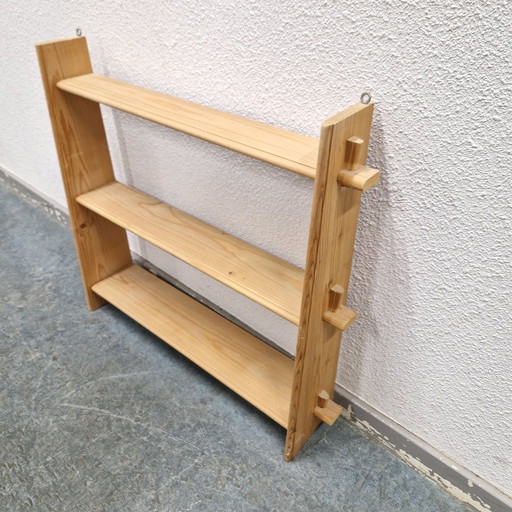 1970s Pine Wall Rack