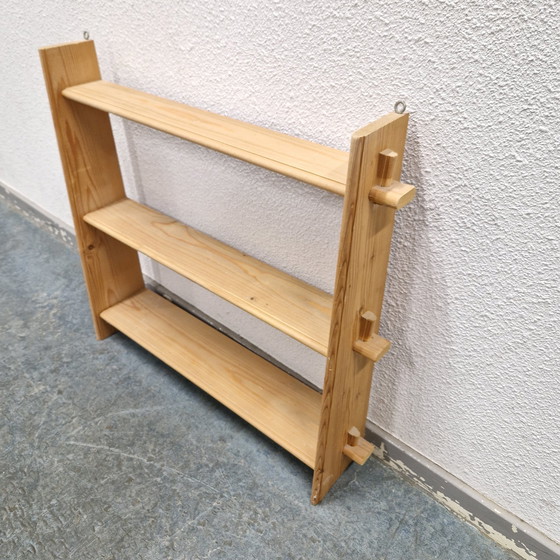 Image 1 of 1970s Pine Wall Rack