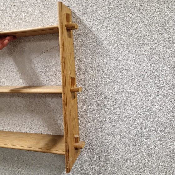 Image 1 of 1970s Pine Wall Rack