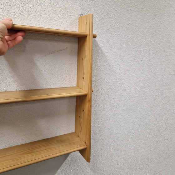 Image 1 of 1970s Pine Wall Rack