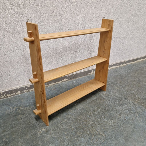 1970s Pine Wall Rack