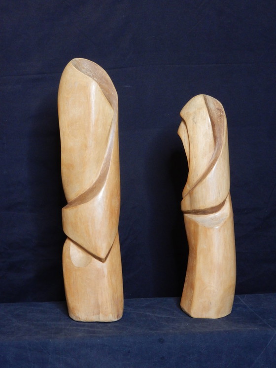 Image 1 of Hand-carved wooden sculptures